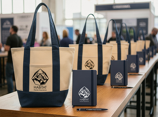 Promotional bags and journal sets